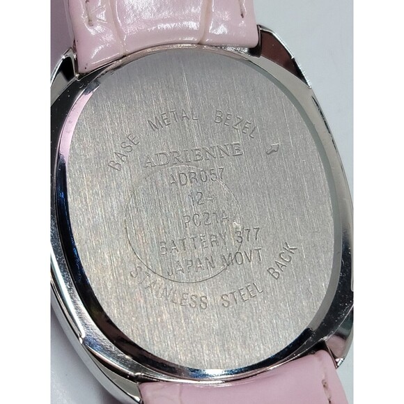 Adrienne Quartz ADR057 Womens Watch Pink Band Diamond Jewel Trim New Battery - Picture 12 of 13